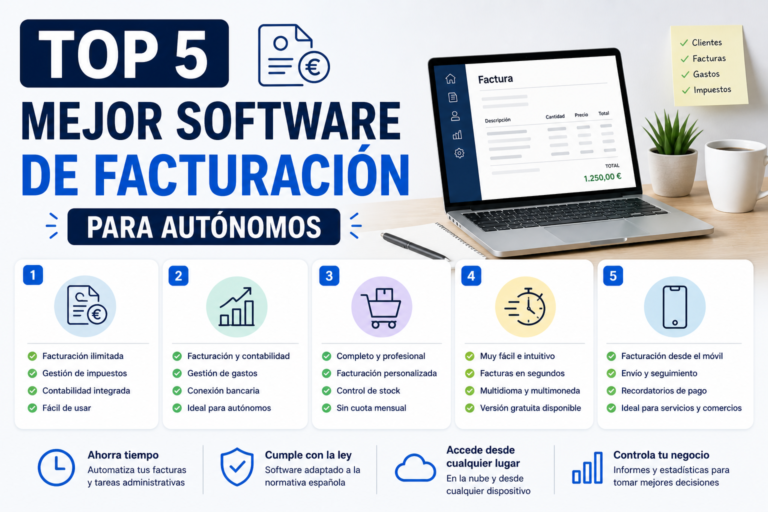 Top 5 de Mejores Software de Facturación para Autónomos 2026